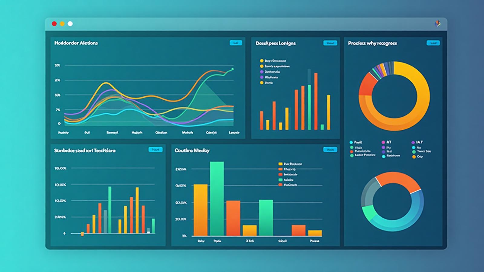 Educational charts and data visualization dashboard
